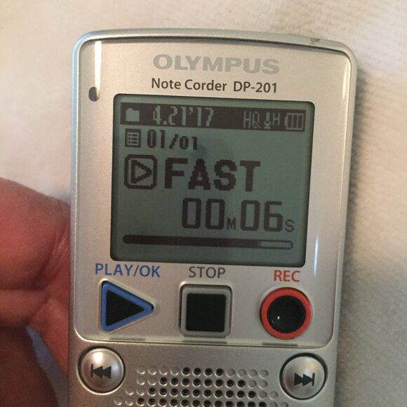 Olympus Note Corder DP-201 Digital Voice & Record Playback Tested Working - Picture 10 of 10